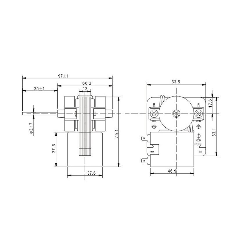 Shaded Pole Motor MSP63S13-2T-CW - Image 2