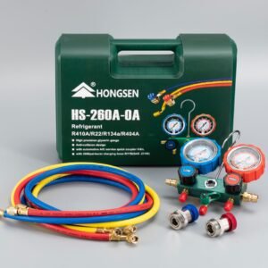 Hongsen Manifold Gauge Set â€“ HS-260A-0A for Refrigerant R410A/R22/R134a/R404A